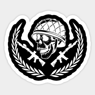 skull with helmet Sticker